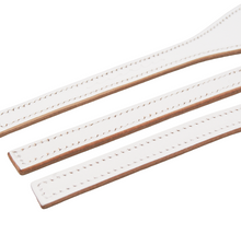 画像をギャラリービューアに読み込む, ホワイト(顔料仕上げ)はコバ処理ではなく磨きをかけて仕上げておりますので、ナチュラルなレザーカラーの縁取りとなります。