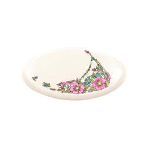 ｽｸﾘﾑｼｬｳﾌﾟﾚｰﾄ ［アクリル］ ｵｰﾊﾞﾙ 【Nantugket Island Floral】カラー 4ｲﾝﾁ