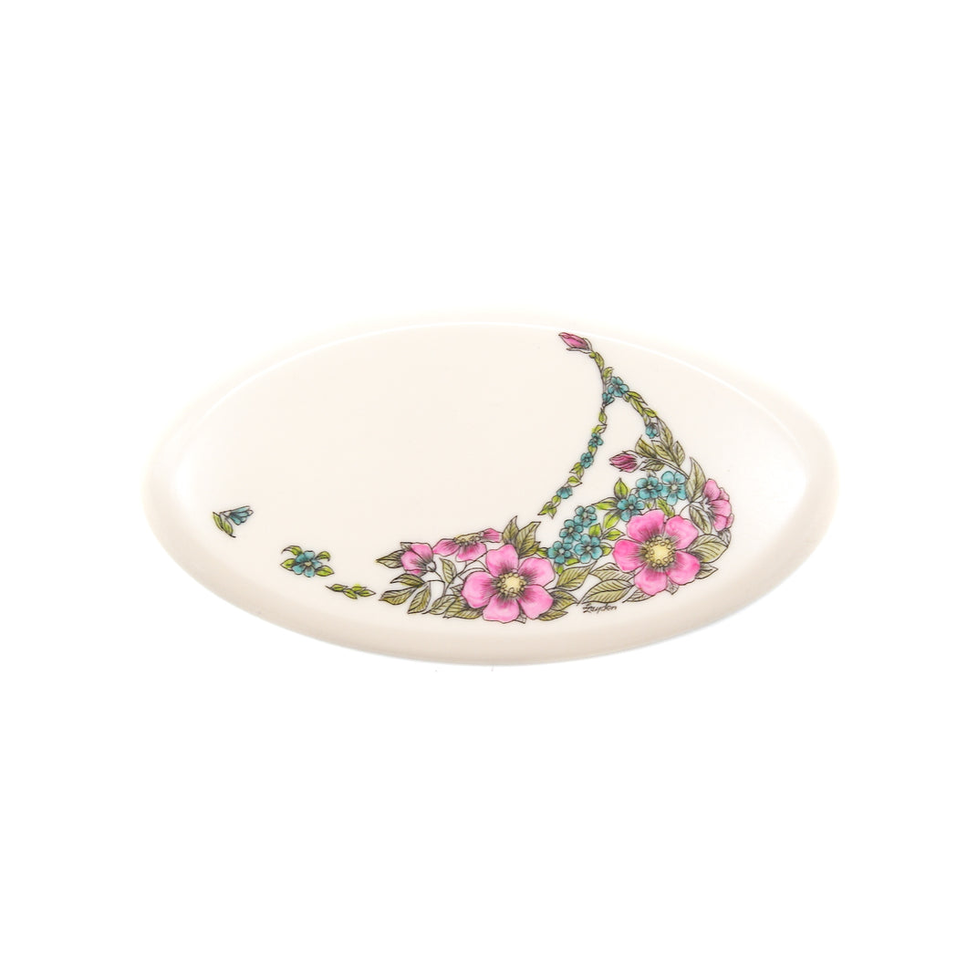 ｽｸﾘﾑｼｬｳﾌﾟﾚｰﾄ ［アクリル］ ｵｰﾊﾞﾙ 【Nantugket Island Floral】カラー 4ｲﾝﾁ