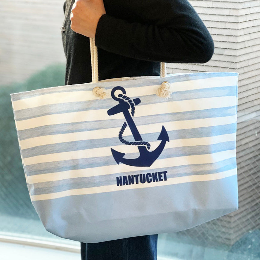 Blue Stripes with Tipsy Anchor