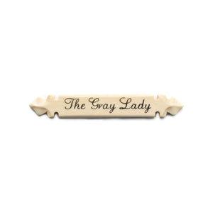 ｸｫｰﾀｰﾎﾞｰﾄﾞ ［ﾏﾝﾓｽ］【The Gray Lady/書体English Script】  3ｲﾝﾁ
