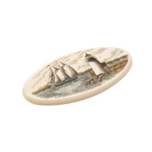 画像をギャラリービューアに読み込む, ｽｸﾘﾑｼｬｳﾌﾟﾚｰﾄ ［アクリル］ オーバル 【Brant Point/Schooner Ship】Color 4インチ
